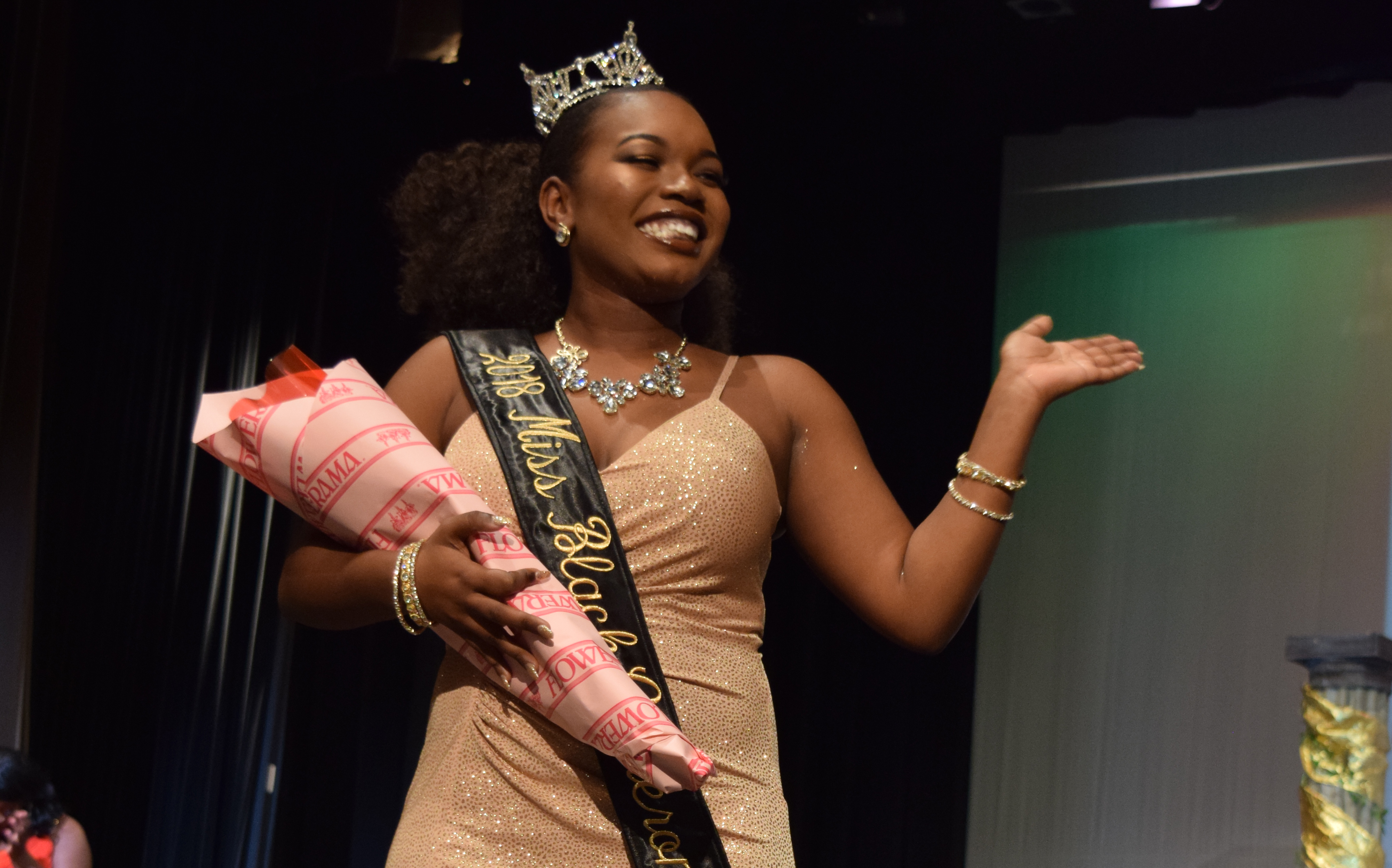 Competing for 2018 Miss Black CU